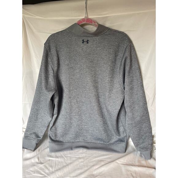 Under armour-Grey Quarter Zip-Pullover-Fleece lining-Men's LG - Picture 3 of 3